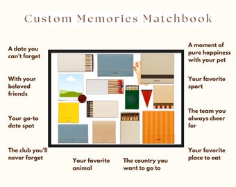 Horizontal Custom Matchbook Art Template - DIY Canva Matchbook Template, Matchbook Blank for Custom Matching Gift, Custom Matchbox Art Print, image 5
