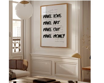 Bold Collage Apartment Print, Black And White Y2k Fashion Print, Modern Typography Poster, Stylish And Cool Girl Aesthetic Quote Wall Art, image 6