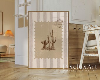 Cactus Wall Art | Desert Botanical Print | Western Country Decor | Neutral Farmhouse Poster, image 6