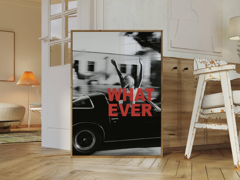 Whatever Trendy Collage Apartment Poster