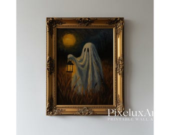 Halloween Wall Art Bundle Set of 18 – Spooky Ghosts, Pumpkins, Witches, Skeletons & Haunted House Prints | Rustic Dark Academia Fall Decor, image 7