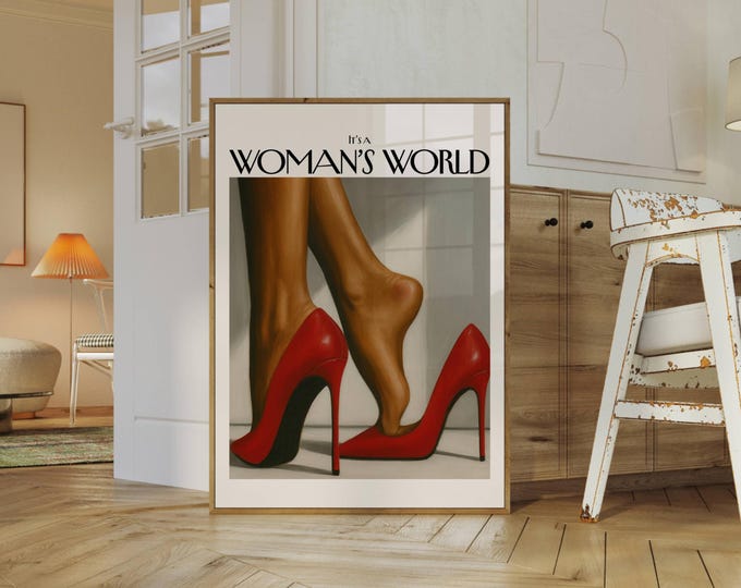 Trendy Girly Wall Art, Collage Apartment Print, Feminist…