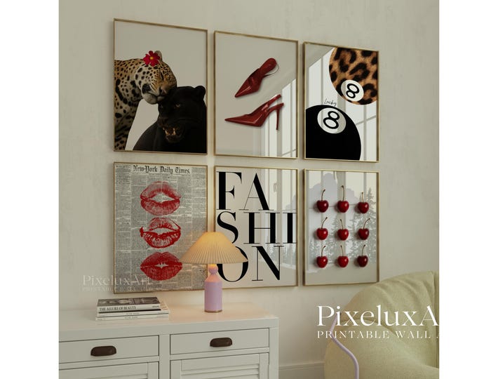 Stockholm Style Gallery Leopard Fashion Poster Set – 6…