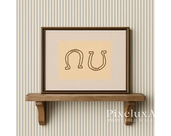 Western Horseshoe Wall Art, Howdy Honey Print, Ranch Country Decor, Cowboy Nursery Poster, Wild West Horseshoe Illustration, Western Print, image 4