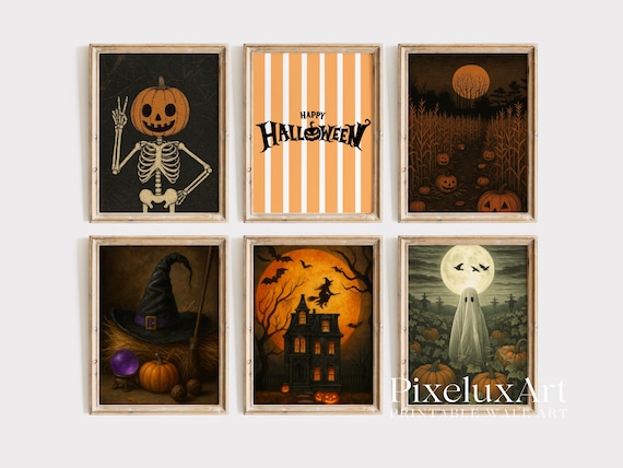 Halloween Wall Art Set of 6