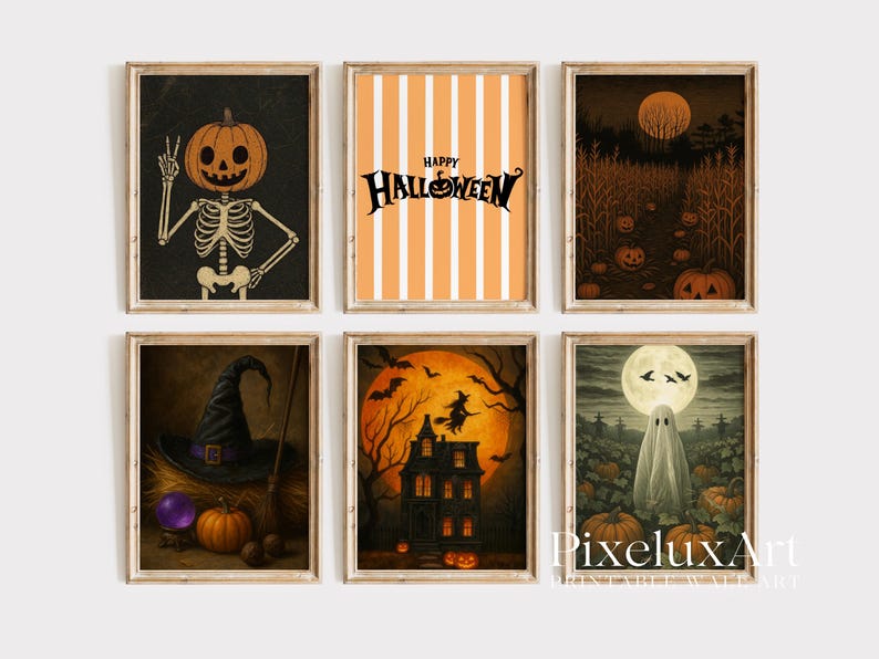 Halloween Wall Art Set of 6
