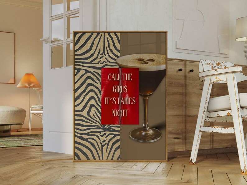 Retro Espresso Martini Wall Art