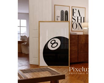 Trendy Black and White Fashion Wall Art, Set of 6 Modern Aesthetic Chic Apartment Decor, Stylish Y2K Wall Art, Fashion Leopard Print,, image 5
