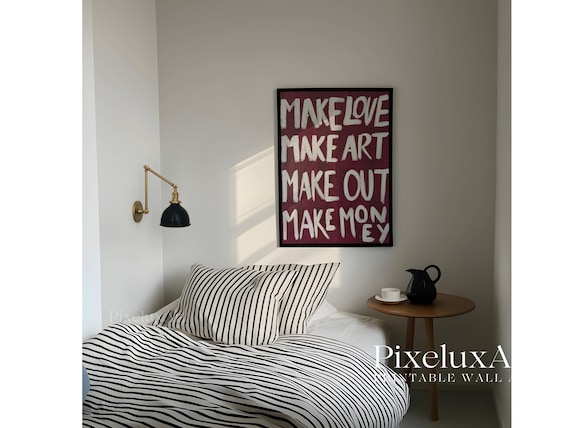 Make Love Make Art Trendy Collage Print