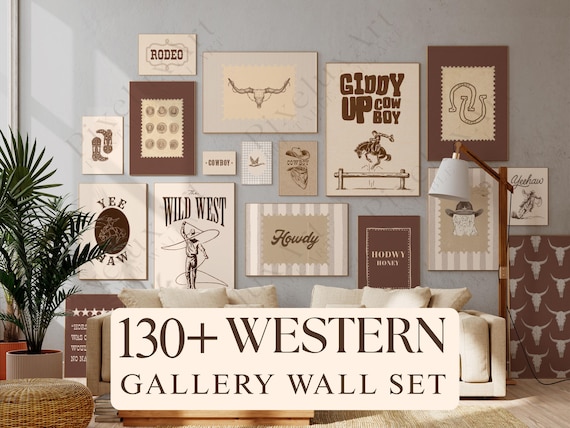130+ Western Gallery Wall Set