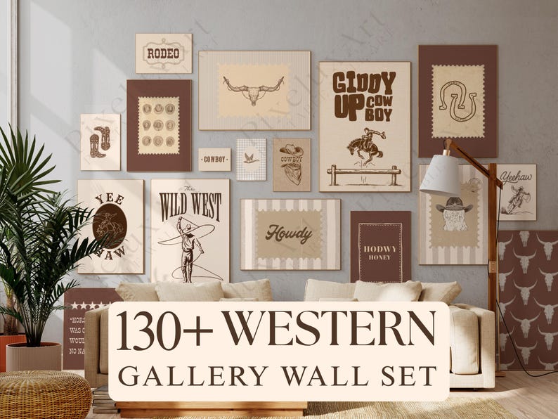 130+ Western Gallery Wall Set