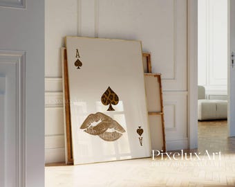 Leopard Retro Wall Art Set • 8 Ball, Ace Card & Cheetah Duo Posters • Y2K Aesthetic, Maximalist Gallery Print, Printable Art for Bold Spaces, image 7
