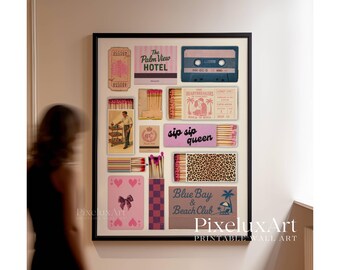 Vintage Matchbox Art Print – Retro Matchbooks Poster for Dorm Room Decor, Unique Matchbox Display Wall Art, Matchbooks Posters for Gifts, image 6