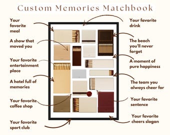 Neutral DIY Canva Matchbook Template - Custom Matchbook Art Template, Matchbook Blank for Custom Matching Gift, Custom Matchbox Art Print, image 3