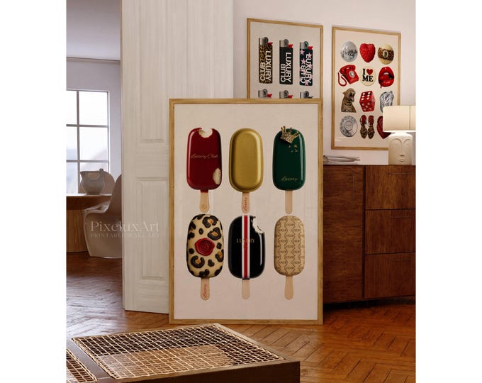 Luxury Hypebeast Wall Art, Fashion Retro Wall Art, Preppy…