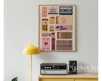 Vintage Matchbox Art Print – Retro Matchbooks Poster for Dorm Room Decor, Unique Matchbox Display Wall Art, Matchbooks Posters for Gifts, image 5
