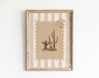 Cactus Wall Art | Desert Botanical Print | Western Country Decor | Neutral Farmhouse Poster, image 3