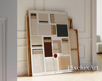 DIY Canva Matchbook Poster Template - Soft Neutrals Custom Matchbook Template, Matchbook Blank for Custom Matching Gift, Custom Matchbox Art, image 8