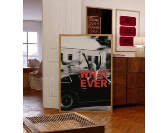 Whatever Trendy Collage Apartment Poster, Black And White Y2k Fashion Print, Feminist Trendy Stylish & Cool Girl Aesthetic Art for Teen Room, image 3