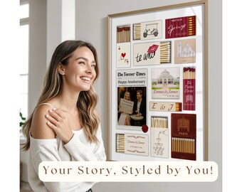Matchbook Art Template Canva • Anniversary Canva Matchbook Template DIY • Custom Matchbox Template Gift for Him, Her, Birthday & Anniversary, image 11