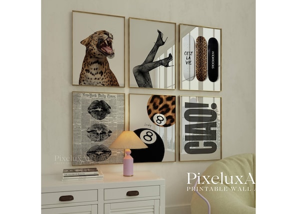 Stockholm Style Leopard Wall Art Set