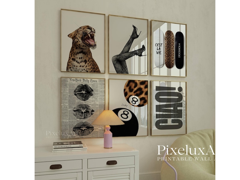 Stockholm Style Leopard Wall Art Set
