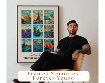 Custom Travel Print | Personalize Travel Art, Travel Keepsake Gift, Travel Memories Gift, Custom Travel Poster for Gift, Custom Travel Gifts, image 6