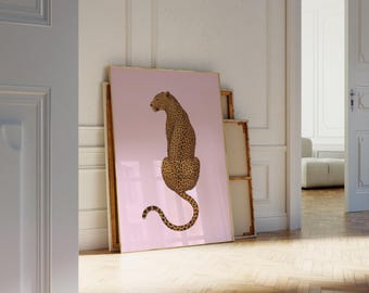 Coquette Pink Wall Art Set: Girly Leopard & Bow Prints (Digital Download)), image 5