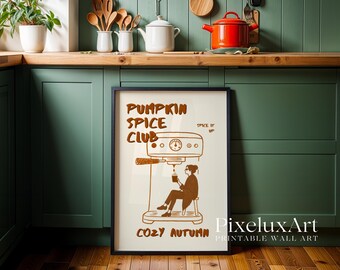 Pumpkin Spice Latte Art Print: Cozy Fall Kitchen Decor (Digital Download, image 5