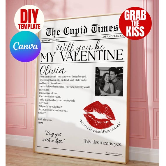 Valentines Day Newspaper Template