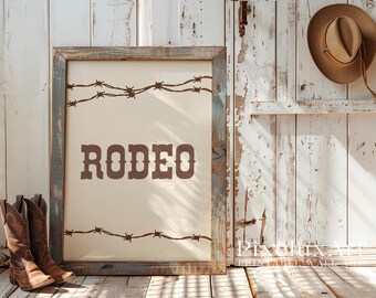 Rodeo Wall Art | Western Typography Print | Rustic Country Decor | Farmhouse Printable | Cowboy Rodeo Poster | Western Quote, image 3