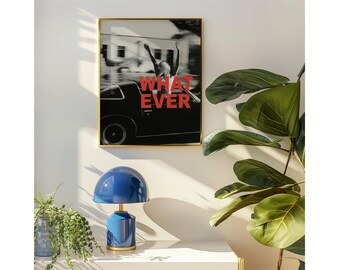 Whatever Trendy Collage Apartment Poster, Black And White Y2k Fashion Print, Feminist Trendy Stylish & Cool Girl Aesthetic Art for Teen Room, image 6