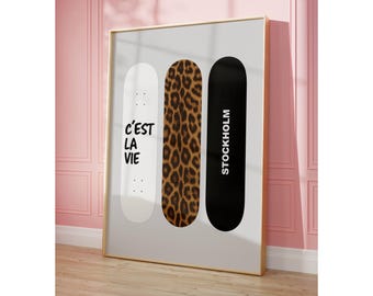 Black and White Fashion Poster Set: Y2K Leopard Print Gallery Wall (Digital Download), image 8