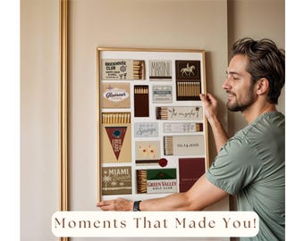 Custom Matchbook Poster – Personalized Matchbox Art, Matchbook Anniversary Gift, Vintage Matchbook Print, Digital Matches Print, Unique Gift, image 3