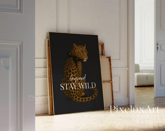 Retro Gallery Girly Prints – 6 Trendy Posters, Leopard Decor, Trendy Aesthetic Prints, Y2K Dorm & Apartment Decor, Black And White Funky Art, image 4