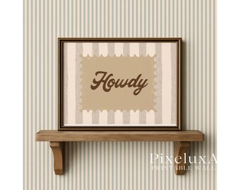 Howdy Western Wall Art, Rustic Cowboy Poster, Neutral Country Farmhouse Decor, Rodeo Nursery Print, Southern Ranch Style, Wild West Artwork, image 5