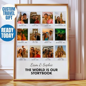 Regali di viaggio personalizzati / Arte di viaggio personalizzata, regalo ricordo di viaggio, regalo ricordi di viaggio, poster di viaggio personalizzato per coppie, regalo sentimentale