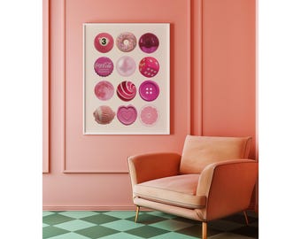 Pink Pop Collage Print, Y2K Wall Art, Coquette Aesthetic Decor, Girly Wall Art, Dorm Room & Teen Girl Gallery Wall Print, Trendy Wall Art, image 6