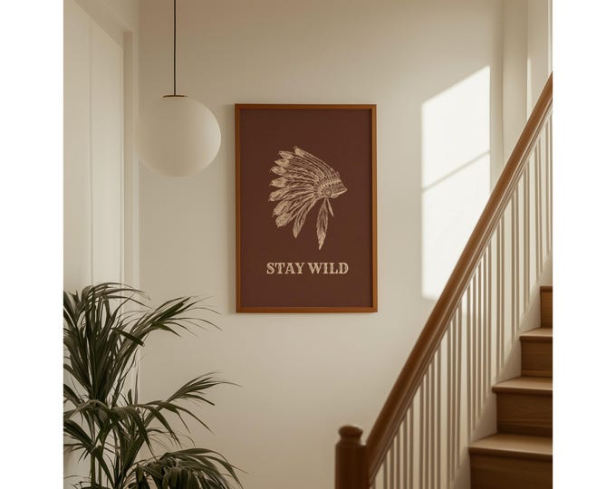 Stay Wild Western Wall Art, Cowboy Rustic Decor, Country…
