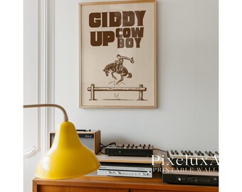 Giddy Up Cowboy Poster – Western Boys Wall Art, Rodeo Ranch Decor, Wild West Country Print, Cowboy Nursery Artwork, Rustic Farmhouse Wall, image 4