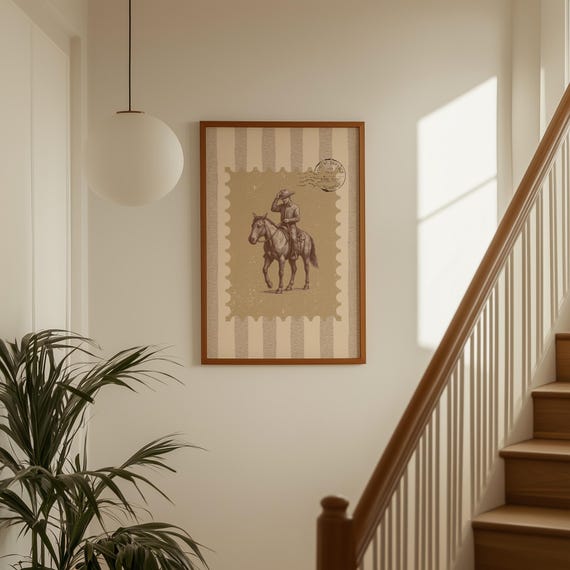 Cowboy on Horse Wall Art