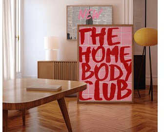 The Homebody Club Print: Funky Girly Dorm Decor (Digital Download), image 4