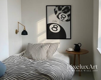 Stockholm Style Black & White Leopard Wall Art Set, Y2K Fashion Poster, Aesthetic Leopard Print Gallery Wall,Chic Aesthetic Apartment Poster, image 6