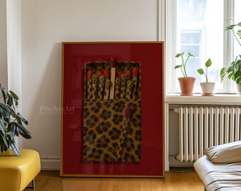 Leopard Matchbox Wall Art • Vintage Matchbox Print, Retro Leopard Decor, Matchbox Wall Art for Eclectic & Bold Home Style, Trendy Dorm Room, image 10