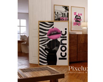 Pink Preppy Y2K Wall Art Set: Girly Dorm Decor (Digital Download), image 5