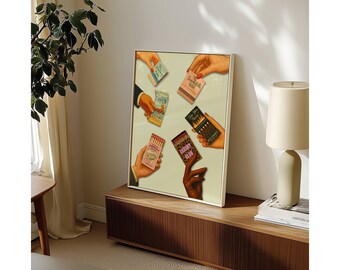 Retro Matchbox Art Print, Trendy Wall Art, Vintage Bar Cart Poster, Funky Leopard Wall Decor, Trendy Matchbook Collection Printable for Her, image 8