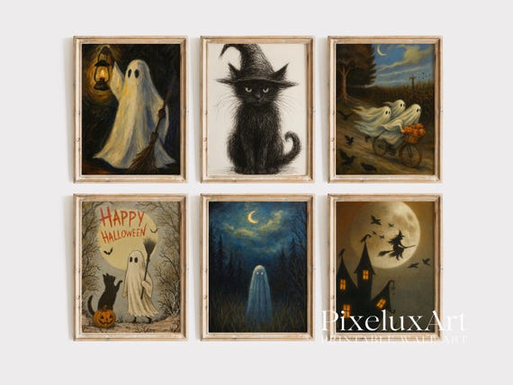 Halloween Wall Art Set of 6