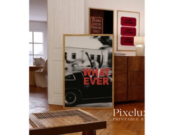 Retro Red Girly Wall Art Set – 6 Trendy Posters, Y2K Fashion Decor, Cherry Print, Aesthetic Dorm & Apartment Decor, Bold Red Apartment Print, image 5