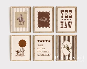 Western Wall Art Set of 18 – Vintage Cowboy Rodeo Printable Decor | Southwestern Farmhouse Wild West Texas Country Style Print, image 4