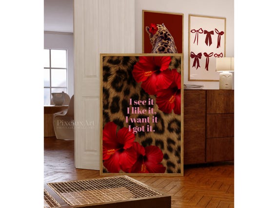 Leopard Print Quote Poster